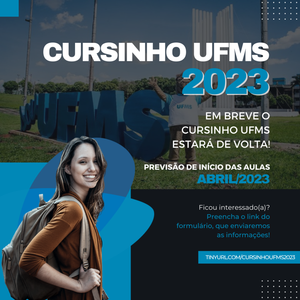 Inscrições para o Cursinho UFMS encerram na quarta-feira